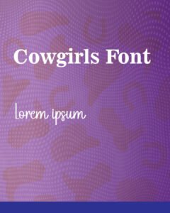 Cowgirls Font